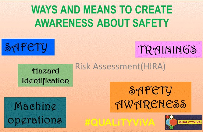 WAYS AND MEANS TO CREATE AWARENESS ABOUT SAFETY
